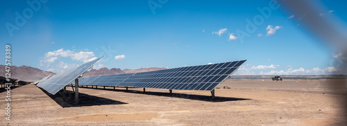 Obraz na płótnie Solar panel, photovoltaic, alternative electricity source w salonie