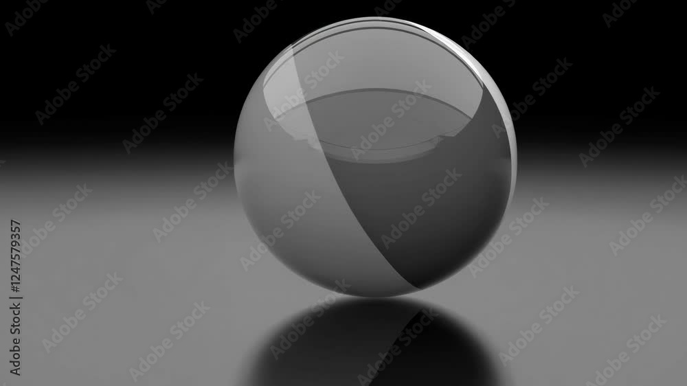 A glossy sphere rotates slowly on a seamless dark surface, highlighting its reflective quality. Soft lighting enhances its curves, creating visually striking patterns and contrasts. A glossy sphere rotates slowly on a seamless dark surface, highlighting its reflective quality. Soft lighting enhances its curves, creating visually striking patterns and contrasts.