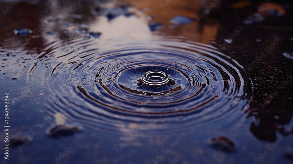 Ripples in a Puddle: A Moment of Tranquility Ripples in a Puddle: A Moment of Tranquility