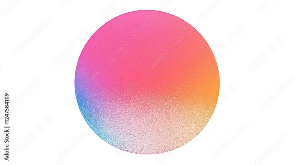 A circular gradient design featuring vibrant pink, orange, and blue hues. A circular gradient design featuring vibrant pink, orange, and blue hues.