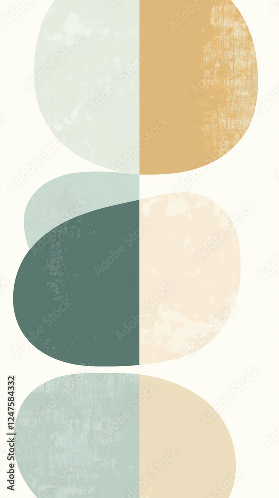 Background of rounded forms with room for text vertical