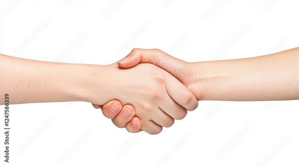 Two Hands Shaking in a Gesture of Agreement and Cooperation Two Hands Shaking in a Gesture of Agreement and Cooperation