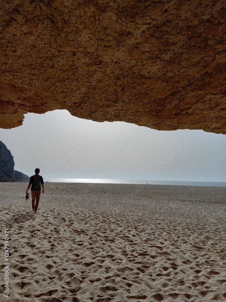 walking on the beach