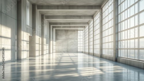 Minimalist modern architectural space