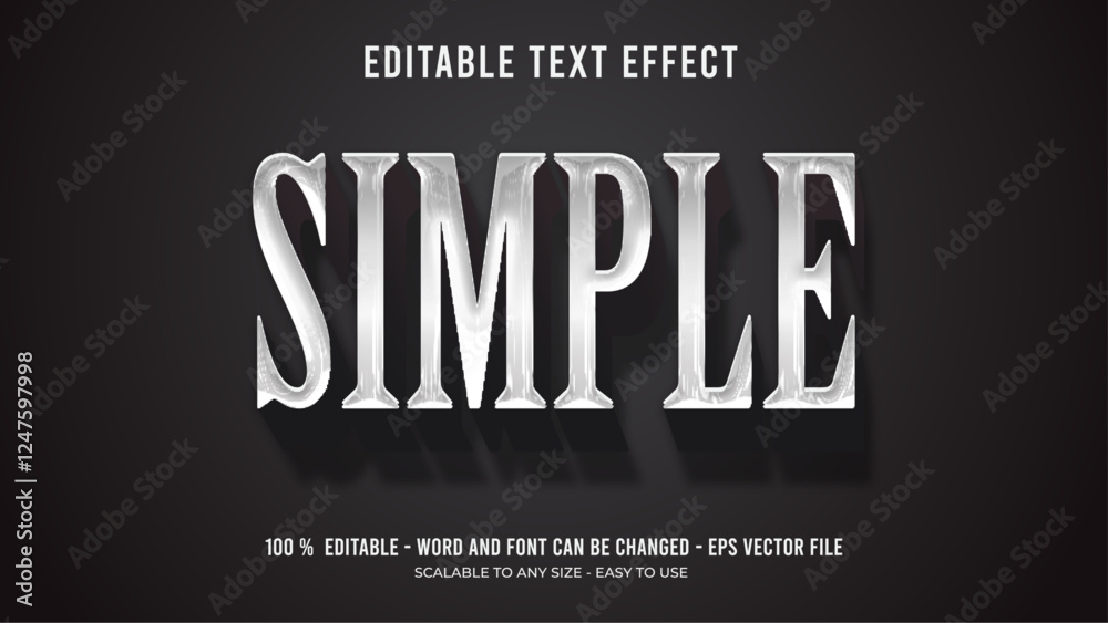 Obraz premium Simple editable text effect