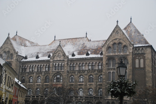 view of budapest hungary in winter
