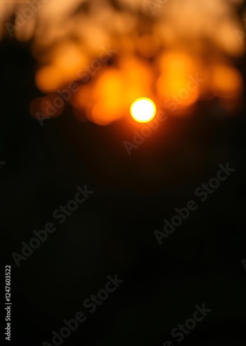 Natural light sunset orange bokeh bokeh green bokeh green abstract background light bright blur pattern