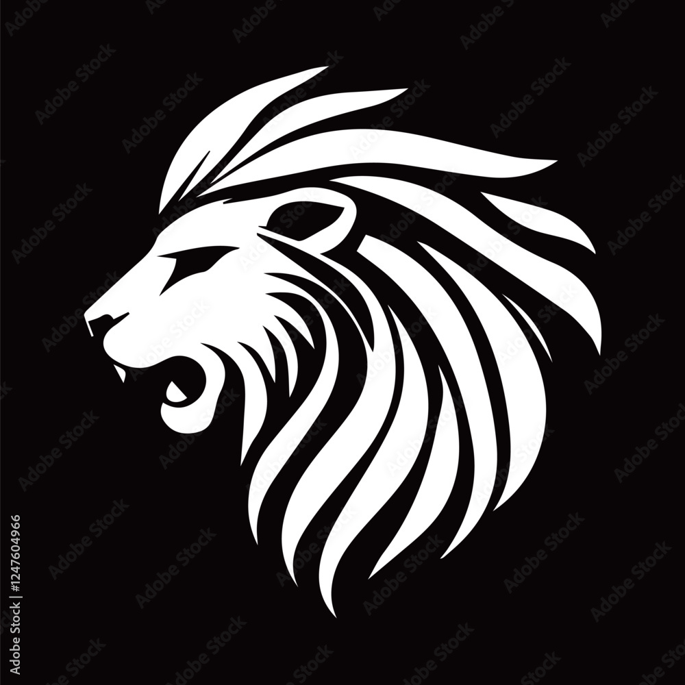Obraz premium Lion illustration logo vector template design