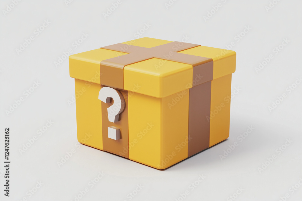 Fototapeta premium Mystery box isolated on a white background