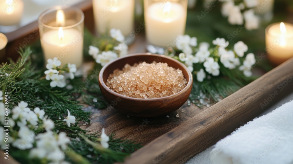 relaxing spa day with candles and bath salts relaxing spa day with candles and bath salts