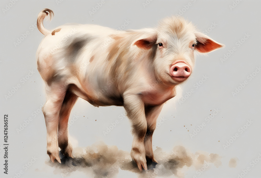 chicken isolated pig goat drawings illustrations watercolor animals duck ram hand domestic cow animal sheep rooster bird goose white nature farm beak wildlife poultry illustration background cute chicken isolated pig goat drawings illustrations watercolor animals duck ram hand domestic cow animal sheep rooster bird goose white nature farm beak wildlife poultry illustration background cute