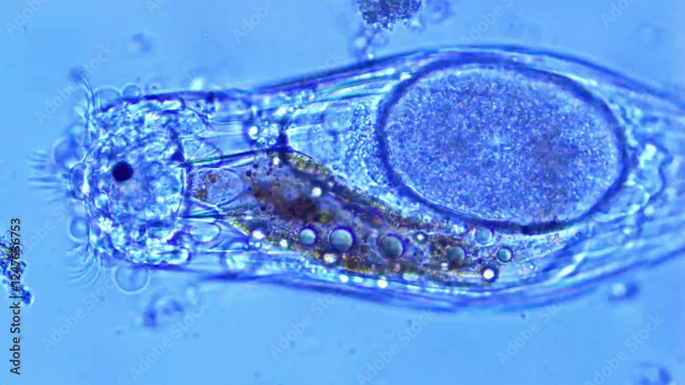 Notholca Spp. - Rotifer under microscope - 400X