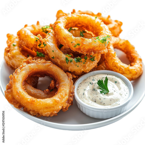 Crispy Onion Rings with Creamy Dip photo