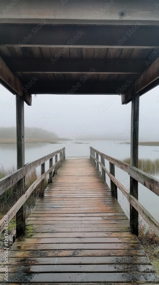 misty morning dock misty morning dock