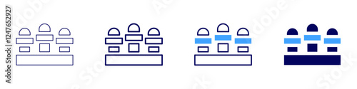Speaker briefing icon in 4 different styles. Thin Line, Line, Bold Line, Duotone. Duotone style. Editable stroke