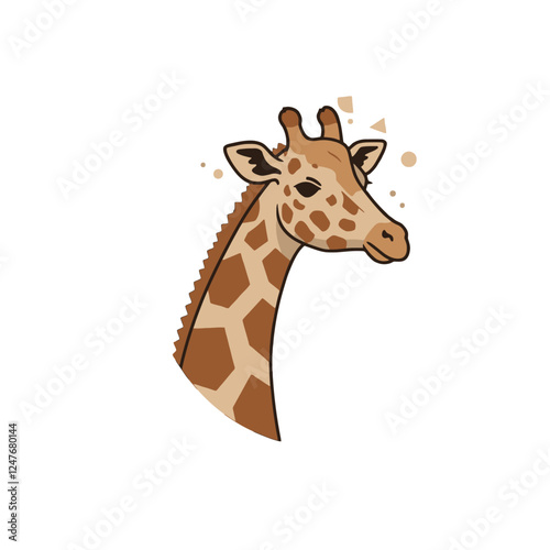 Hand-Drawn Giraffe Illustration with Minimalist Design and Elegant Style