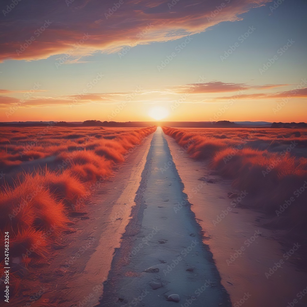 Fototapeta premium sunset in the desert