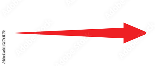 long arrow vector icon. double side left and right  straight Horizontal long arrow icon. flat style long arrow vector illustration.