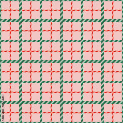 Seamless tattersall pattern, tartan check plaid graphic for other modern spring and summer fabric prints. Simple classic textured design. photo
