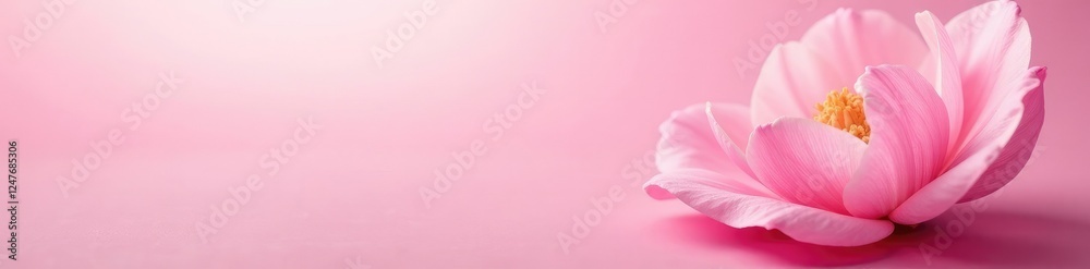 Delicate petals unfolding on a soft pink gradient background, refinement, floral, soft pink Delicate petals unfolding on a soft pink gradient background, refinement, floral, soft pink