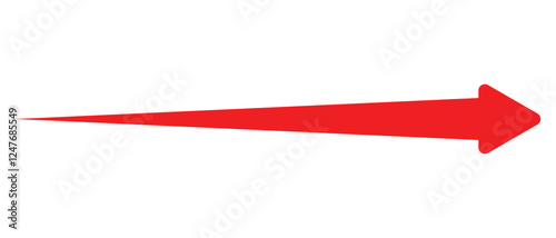 long arrow vector icon. double side left and right  straight Horizontal long arrow icon. flat style long arrow vector illustration.