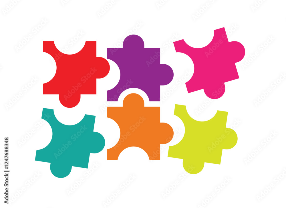 puzzle vector explain for business. explain about teamwork puzzle vector explain for business. explain about teamwork
