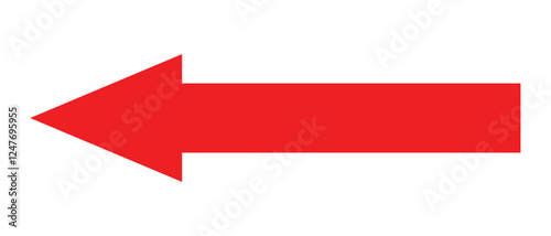 long arrow vector icon. double side left and right  straight Horizontal long arrow icon. flat style long arrow vector illustration.