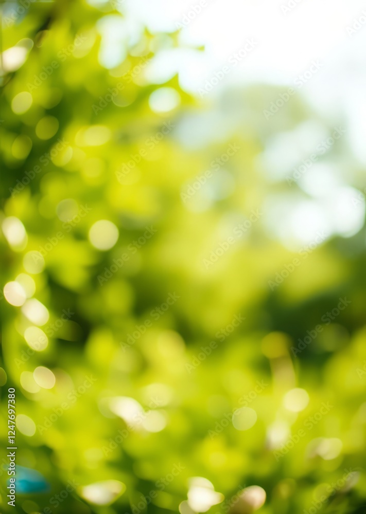 Obraz premium Summer blurred green background with bokeh effect bokeh green bokeh green abstract background light bright blur pattern