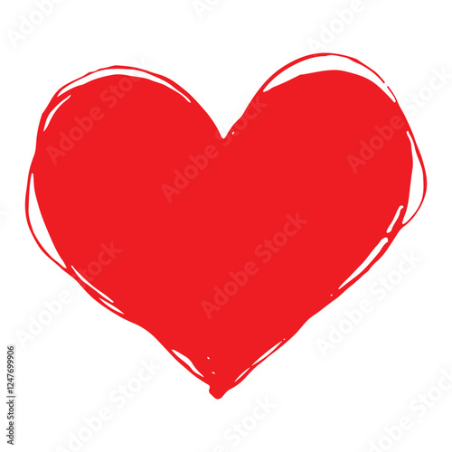 For Valentine's Day, romantic designs, and love-themed themes, this straightforward hand-drawn red heart symbol on a translucent background is ideal.
