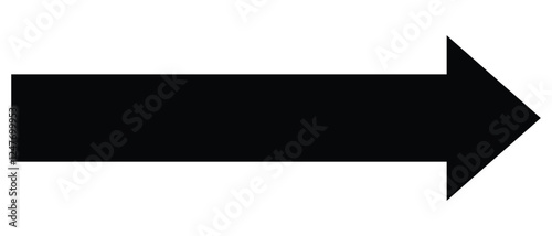 long arrow vector icon. double side left and right  straight Horizontal long arrow icon. flat style long arrow vector illustration.