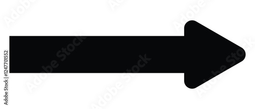 long arrow vector icon. double side left and right  straight Horizontal long arrow icon. flat style long arrow vector illustration.