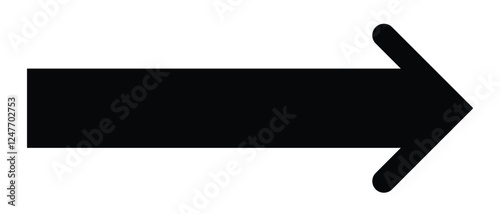 long arrow vector icon. double side left and right  straight Horizontal long arrow icon. flat style long arrow vector illustration.