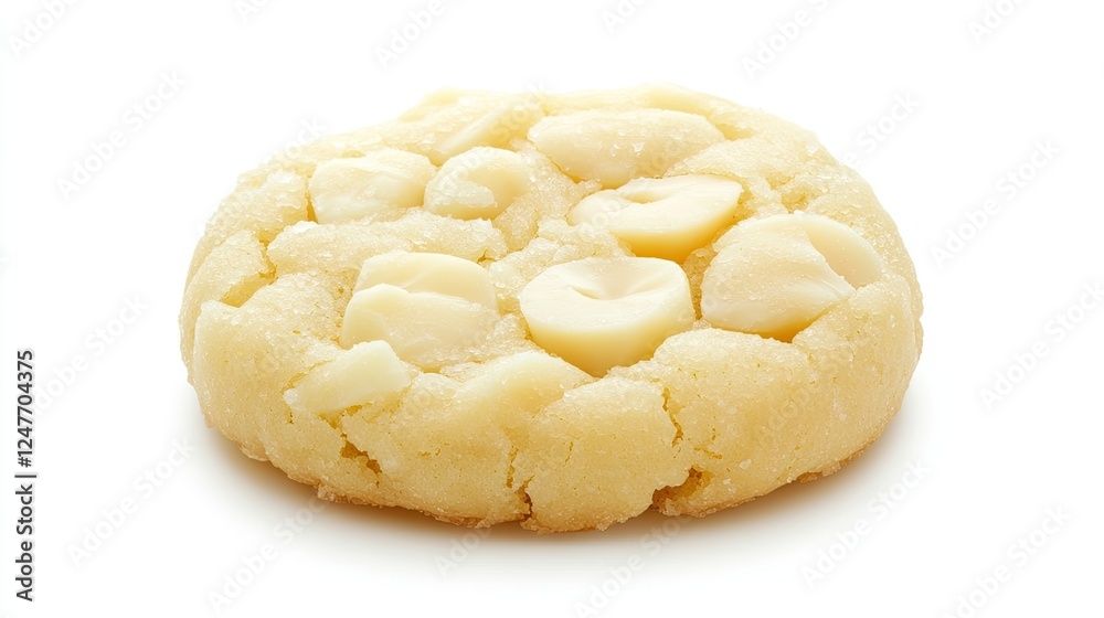 Delicious Macadamia Nut Cookie Isolated on White Background Studio Shot Delicious Macadamia Nut Cookie Isolated on White Background Studio Shot