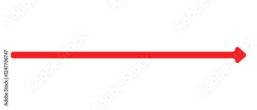 long arrow vector icon. double side left and right  straight Horizontal long arrow icon. flat style long arrow vector illustration.