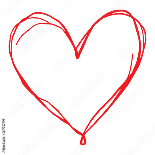 For Valentine's Day, romantic designs, and love-themed themes, this straightforward hand-drawn red heart symbol on a translucent background is ideal.
