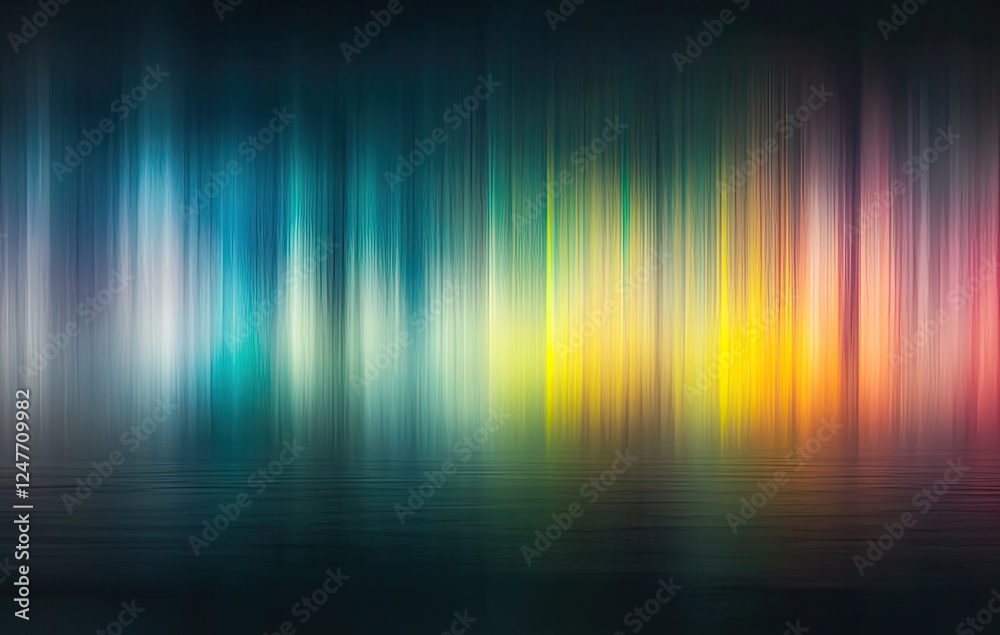 Vibrant Bokeh Light Background with Rainbow Colors