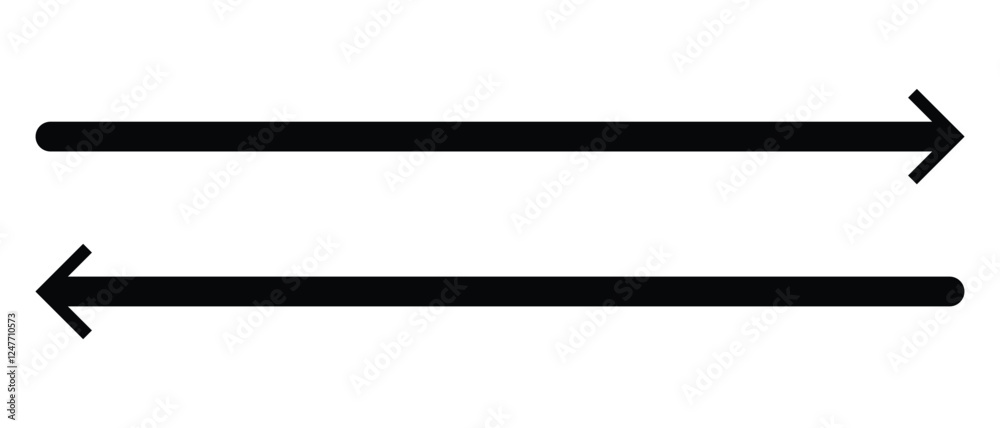 long arrow vector icon. double side left and right straight Horizontal long arrow icon. flat style long arrow vector illustration. long arrow vector icon. double side left and right straight Horizontal long arrow icon. flat style long arrow vector illustration.