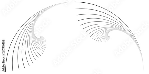 Thin line wavy abstract vector background. Curve wave seamless pattern
