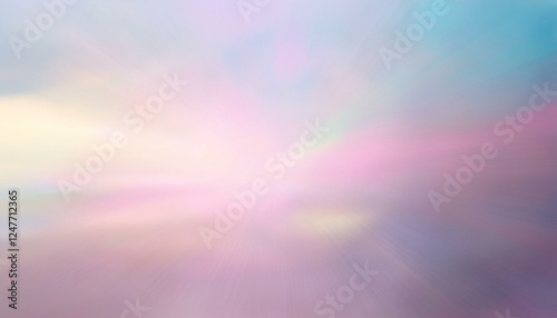 무지개빛이 부드럽게 흘러가는 꿈 같은 배경, 희망과 즐거움을 상징하는 이미지