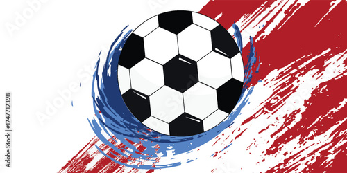 soccer banner template , Spain flag, Brush texture grunge, football cup, illustration vector. EPS 10