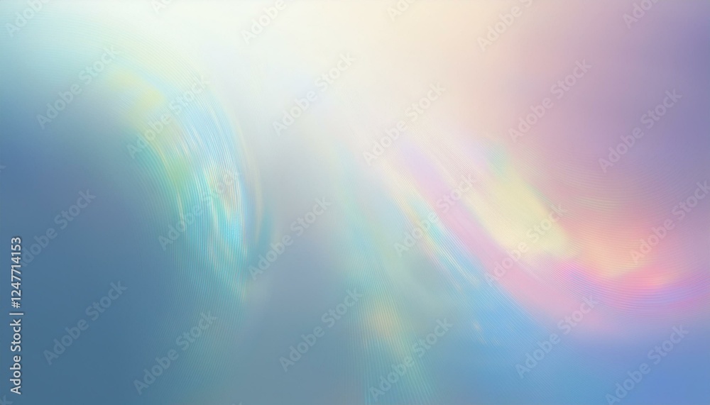 Fototapeta premium 무지개빛이 부드럽게 흘러가는 꿈 같은 배경, 희망과 즐거움을 상징하는 이미지