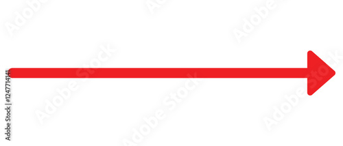 long arrow vector icon. double side left and right  straight Horizontal long arrow icon. flat style long arrow vector illustration.