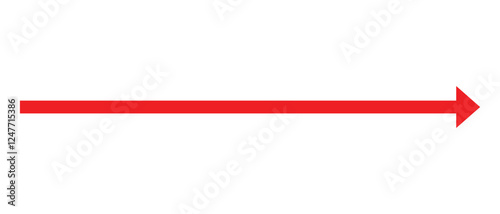 long arrow vector icon. double side left and right  straight Horizontal long arrow icon. flat style long arrow vector illustration.