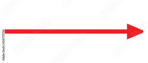 long arrow vector icon. double side left and right  straight Horizontal long arrow icon. flat style long arrow vector illustration.