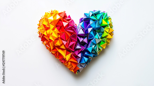 heart of colored paper clips