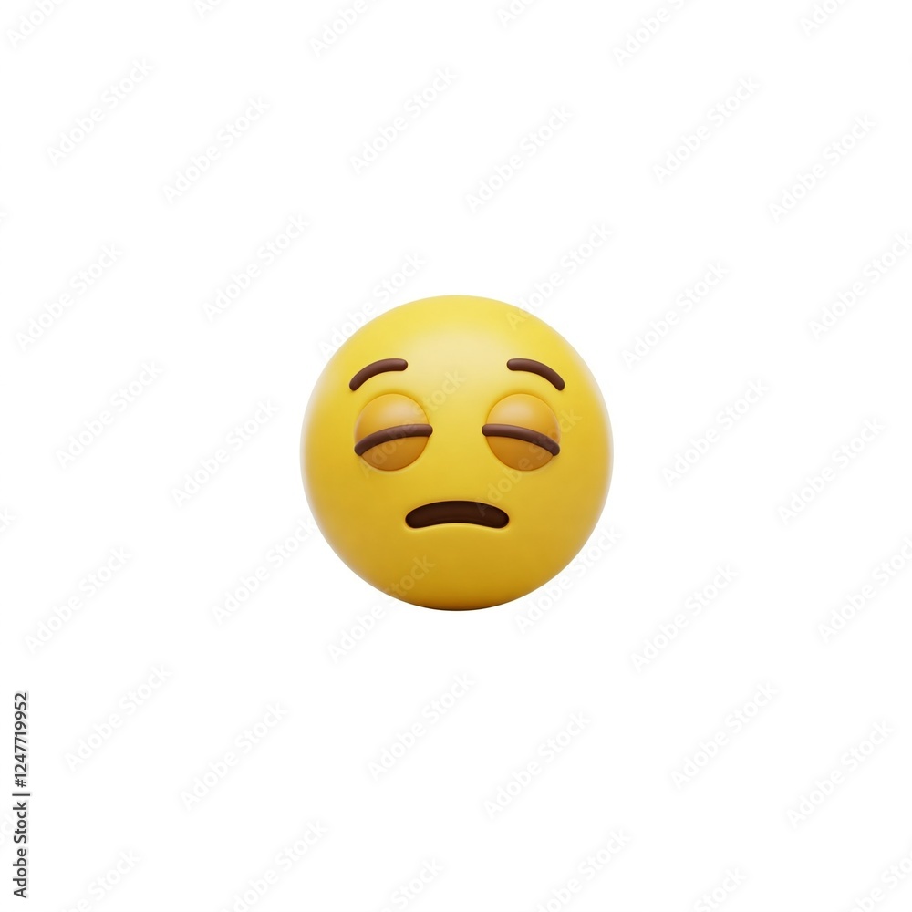 A tired emoji with closed eyes. A tired emoji with closed eyes.