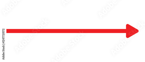 long arrow vector icon. double side left and right  straight Horizontal long arrow icon. flat style long arrow vector illustration.