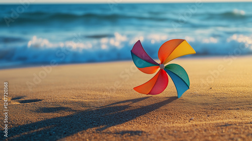 wind turbine on the beach