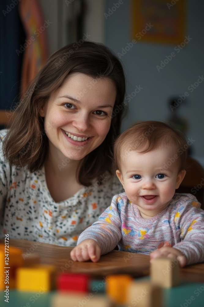 Mother and Toddler Bonding at Home with Toys, Nurturing Growth, Love, and Sensory Learning in a Warm Family Environment Mother and Toddler Bonding at Home with Toys, Nurturing Growth, Love, and Sensory Learning in a Warm Family Environment