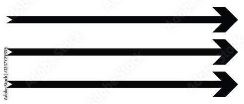 long arrow vector icon. double side left and right  straight Horizontal long arrow icon. flat style long arrow vector illustration.